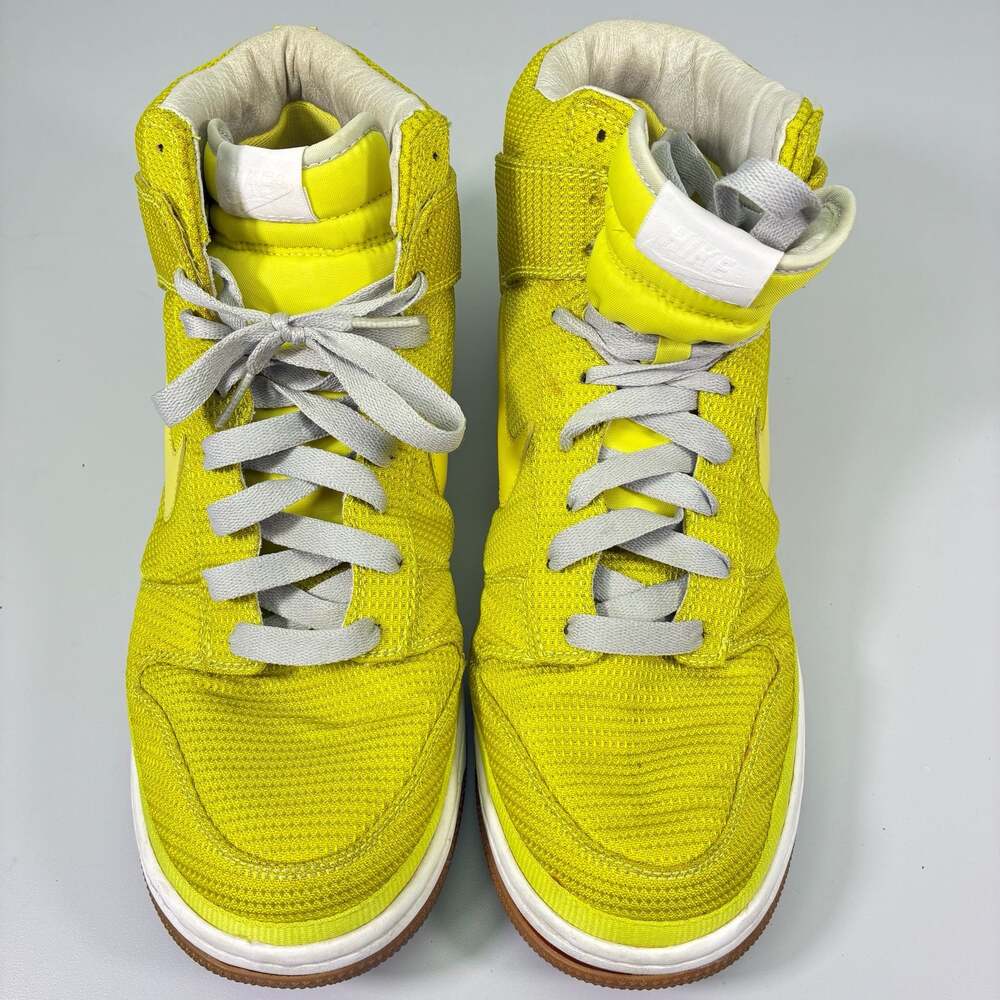 Nike Dunk High Premium Mesh Yellow Sneakers